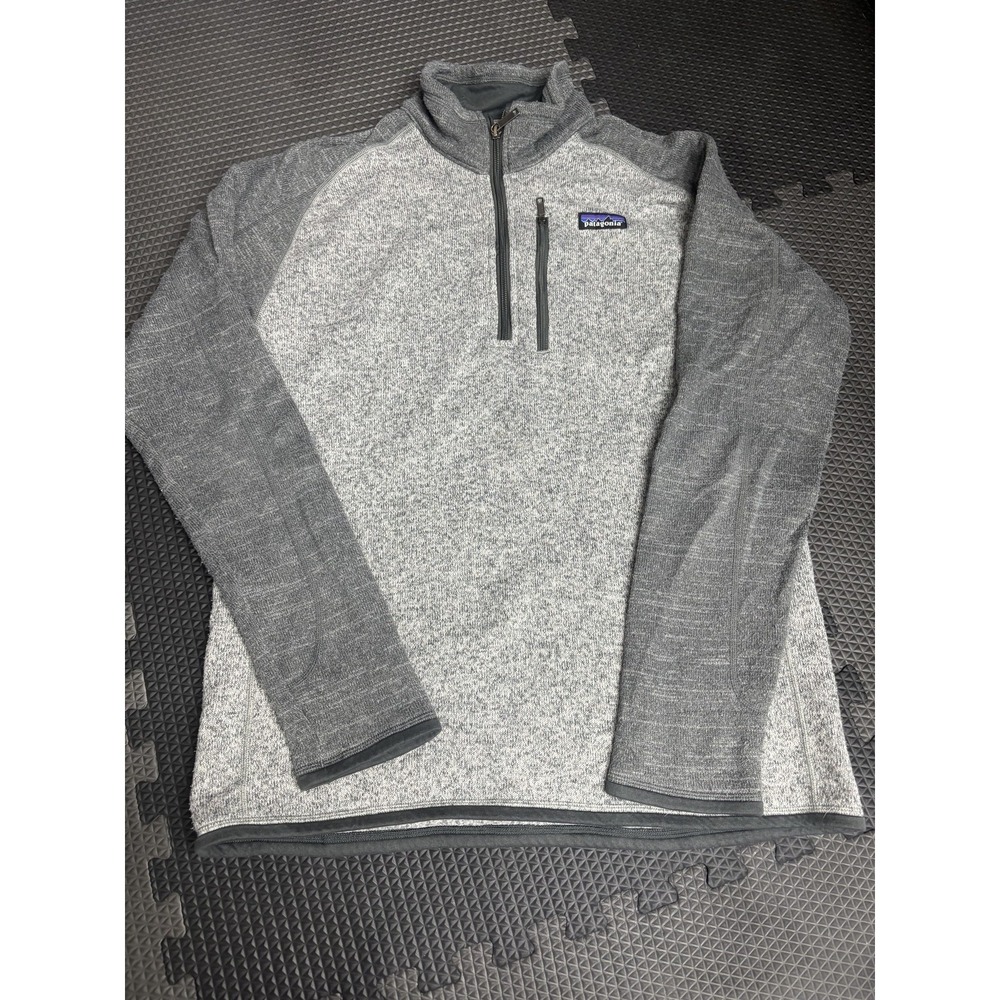 Patagonia Men's Better Sweater 1/4 Zip Fleece Pullover Jacket Gray Size M